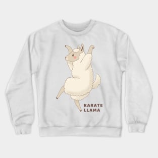 Cute Karate Llama Drawing Crewneck Sweatshirt